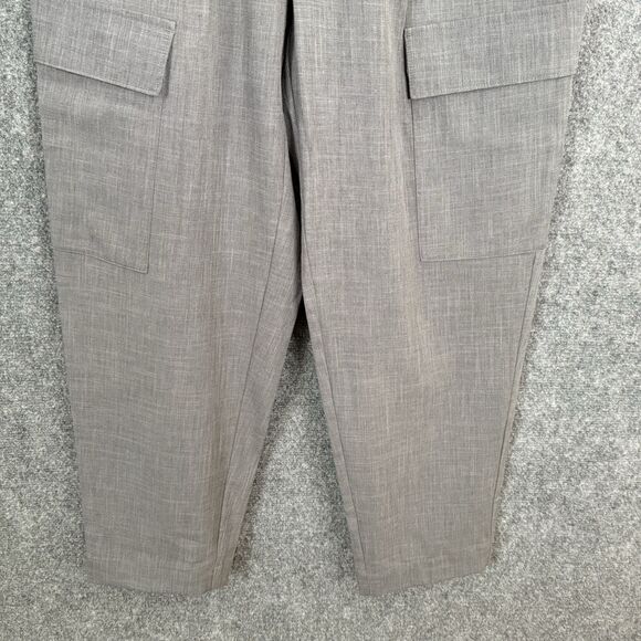 A New Day Tapered Dress Pants Gray Women Sz 8 Cargo Pockets High Rise NWT - Picture 3 of 16